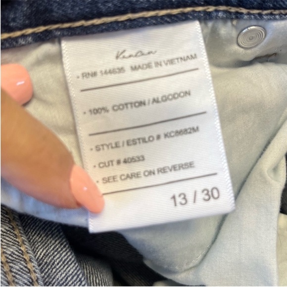 KANCAN High Rise Straight Leg Button Fly Jeans style KC8682M cut 40533 - Picture 7 of 15